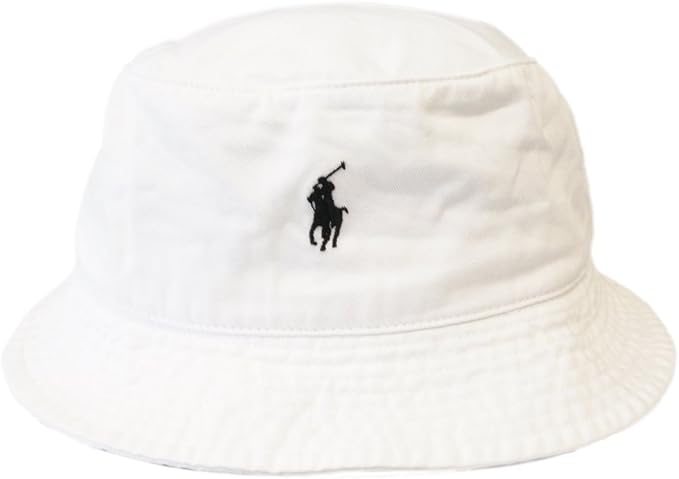 Amazon Co Jp ポロ ラルフローレン Polo Ralph Lauren バケットハット 帽子 キャップ メンズ レディース ポニーマーク ホワイト L Xl 並行輸入品 服 ファッション小物