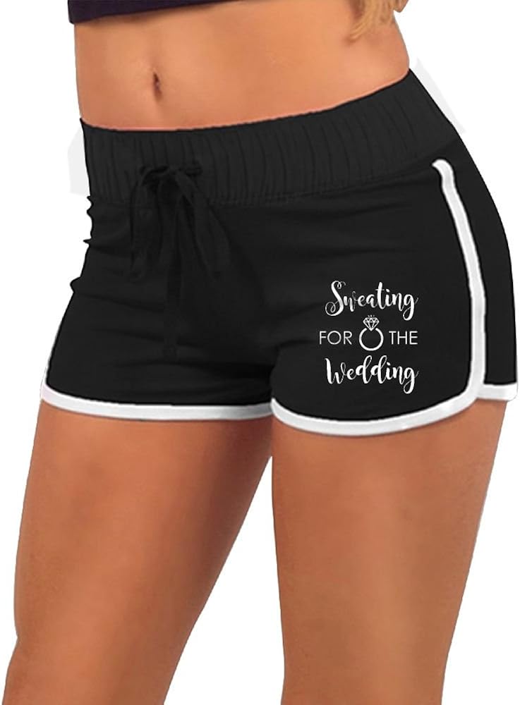 Sweating for The Wedding Women's Sexy Hot Shorts Solid Athletic Shorts