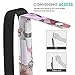 MoKo Pencil Case Holder for Apple Pencil - PU Leather Elastic Pencil Pocket Sleeve Detachable Pouch Cover for Apple Pencil, Fit iPad Pro 9.7 Inch Cases and iPad Pro 10.5 Inch Cases, Floral PURPLE