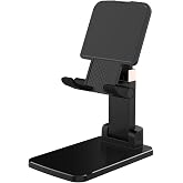 Aurasion Adjustable Phone Stand for Desk | Foldable Holder, Stable Base, Non-Slip Design, Compatible with iPhone, Android Phones and Tablets