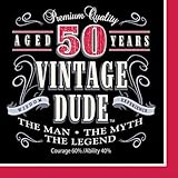 Creative Converting 16 Count Vintage Dude 50th Birthday Lunch Napkins