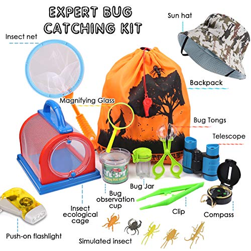Outdoor Explorer Kit & Bug Catcher Kit with Binoculars, Flashlight, Compass, Magnifying Glass, Critt - //coolthings.us