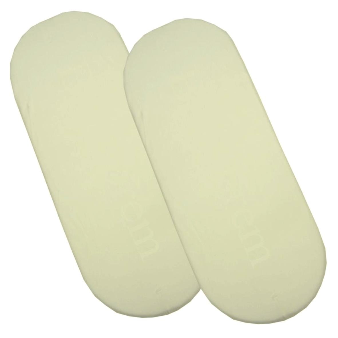 BabyPrem Baby Moses Bassinet Pack of 2 Fitted Cotton Sheets 77 x 38cm CREAM