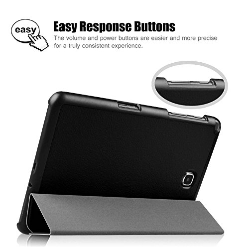 Fintie Samsung Galaxy Tab A 8.0 Case - Ultra Slim Lightweight Smart Shell Stand Cover with Auto Sleep/Wake Feature for Tab A 8.0 Inch Tablet, Black