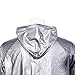 Silver Sauna Sweat Suit Hoodie Heavy Duty Weight Loss Fitness Exercise Gym