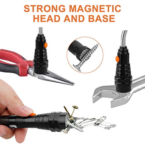 Weaarco Magnetic Pickup Tool with LED Bulb, Telescoping Pickup Gadget Tool, Gifts for Dad, Boyfriend, Husband, Handymen