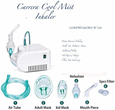 Compact Vaporizer Compressor with Full Mask Kit &amp; Pediatric Mask Kit