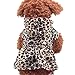 Howstar Puppy Clothing, Pet Dog Leopard Hoodie Coat Lovely Warm Apparl Outfit (Brown, L)