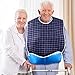 Patelai 2 Pieces Long Adult Bibs Waterproof and Reusable Patient Bibs Clothing Protector for Daily Using
