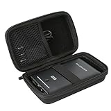 Khanka Carrying Travel Case For RAVPower 16750mAh / 13000mAh / 13400mAh Portable External Charger Battery Power Bank - Black