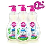 DAPPLE Baby Bottle and Dish Soap, Fragrance Free Dish Liquid, Plant Based, Hypoallergenic, 16.9 Fluid Ounces (Pack of 3)