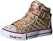 Skechers Kids Shuffles Light Up Sneaker (Toddler/Little Kid), Gold Quilt, 11 M US Little Kid