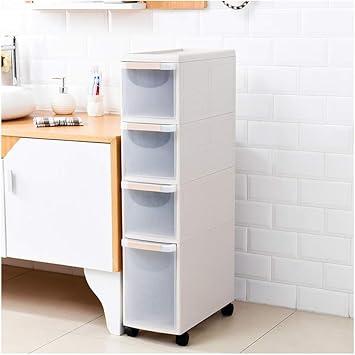 Yxx Max Nischenregal Haushalt Lagerregal Schublade Typ Regal Kuche Bad Lucke Kabinett Schmale Kante Bearbeitung Mit Rad Farbe B Grosse Four Layer Amazon De Kuche Haushalt