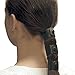 Black Dove hair tie by Hairtyz (single piece) | Leather ponytail holder - hair accessory - scrunchie | Hide your elastic band - modular - flexible | Snap them together for long hair