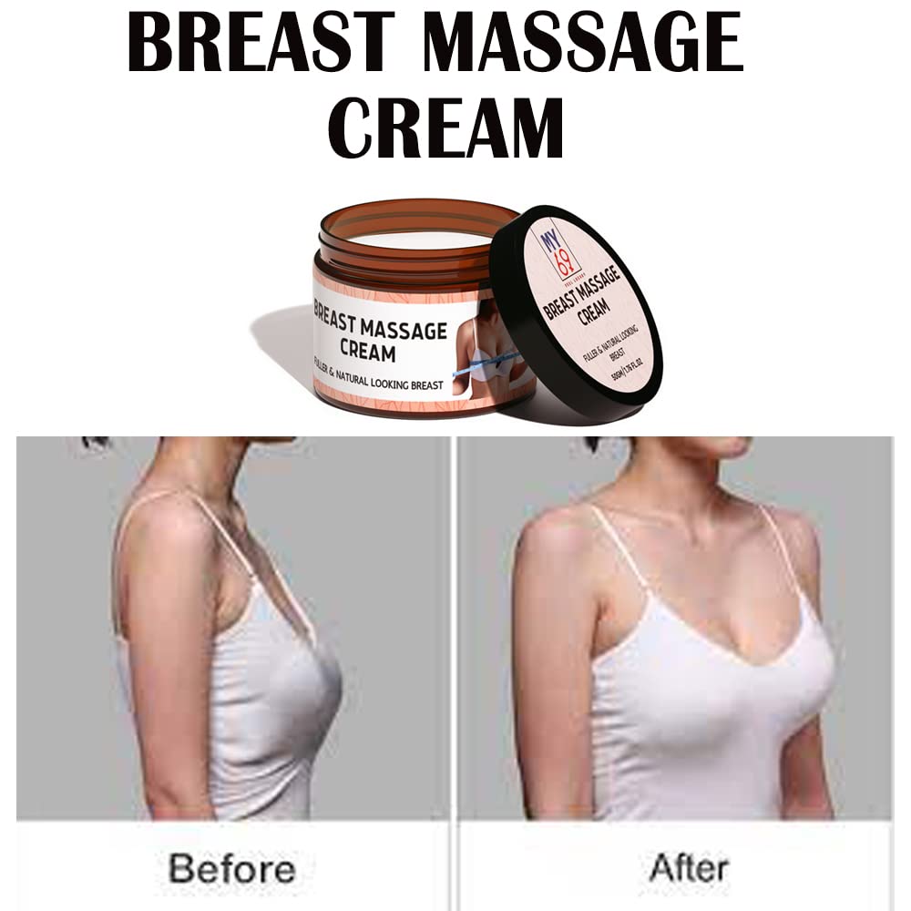BlueQueen Breast Enhancement Cream Natural Breast Enlargement Cream for Breast Growth & Bigger Breast, Boob Cream with Gentle Formula to Lift, Firm & Tighten Breast - 1.76 Oz