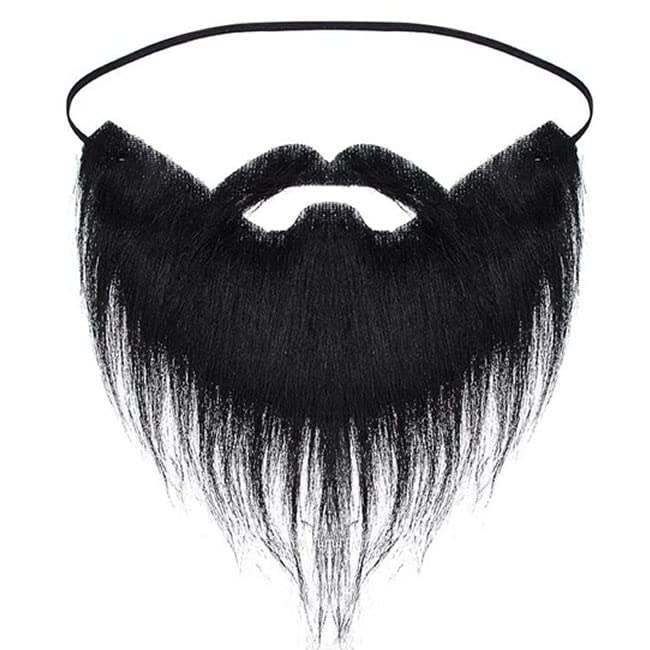 Losuya Funny Fake Beards Mustaches Halloween Beard Costume Accessories Party Supplies (Black)