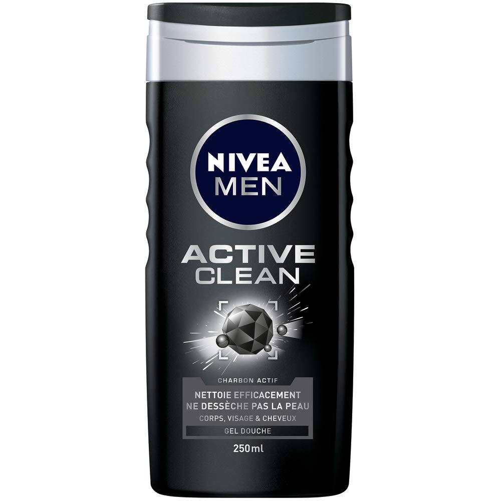 Nivea Men - Active Clean Shower Gel, limited edition Marqueinhos PSG, 250 ml