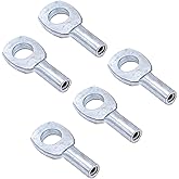 SquEqu 5 Pack Wire Rope Eyelets Replacement End Terminal 1/8'' Hole Connector Joint Lugs Stopper for 5mm Coated Security Steel Cord Gym Pulley Cable Weight Lifting Machine Fitness Equipment
