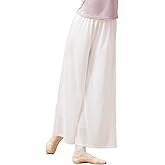 Daydance Women Palazzo Pants Loose 2 Layers Side Slit Loungewear for Dance, Ballet, Yoga
