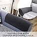 Hanhao Armrest Cover Ultra Thick and Soft Spandex Stretch Pixel Arm Cover for Recliners Sofas Chairs Loveseats Elastic Anti Slip Furniture Armrest Protector for Couch Set of 2 （Grey