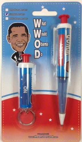 What Would Obama Do? Pen and Keychain Set (with Generic Answers) by TheAnswerCard