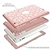 Hocase Compatible with iPad 2/3/4 Case, Shockproof Heavy Duty Hard Plastic+Silicone Rubber Dual Layer Screenless Protective Case - Rose Gold Floral Pattern