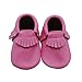 Mejale Baby Soft Soled Leather Moccasins Tasssel Slip-on Infant Toddler Shoes Pre-walker,pink,3-6 months