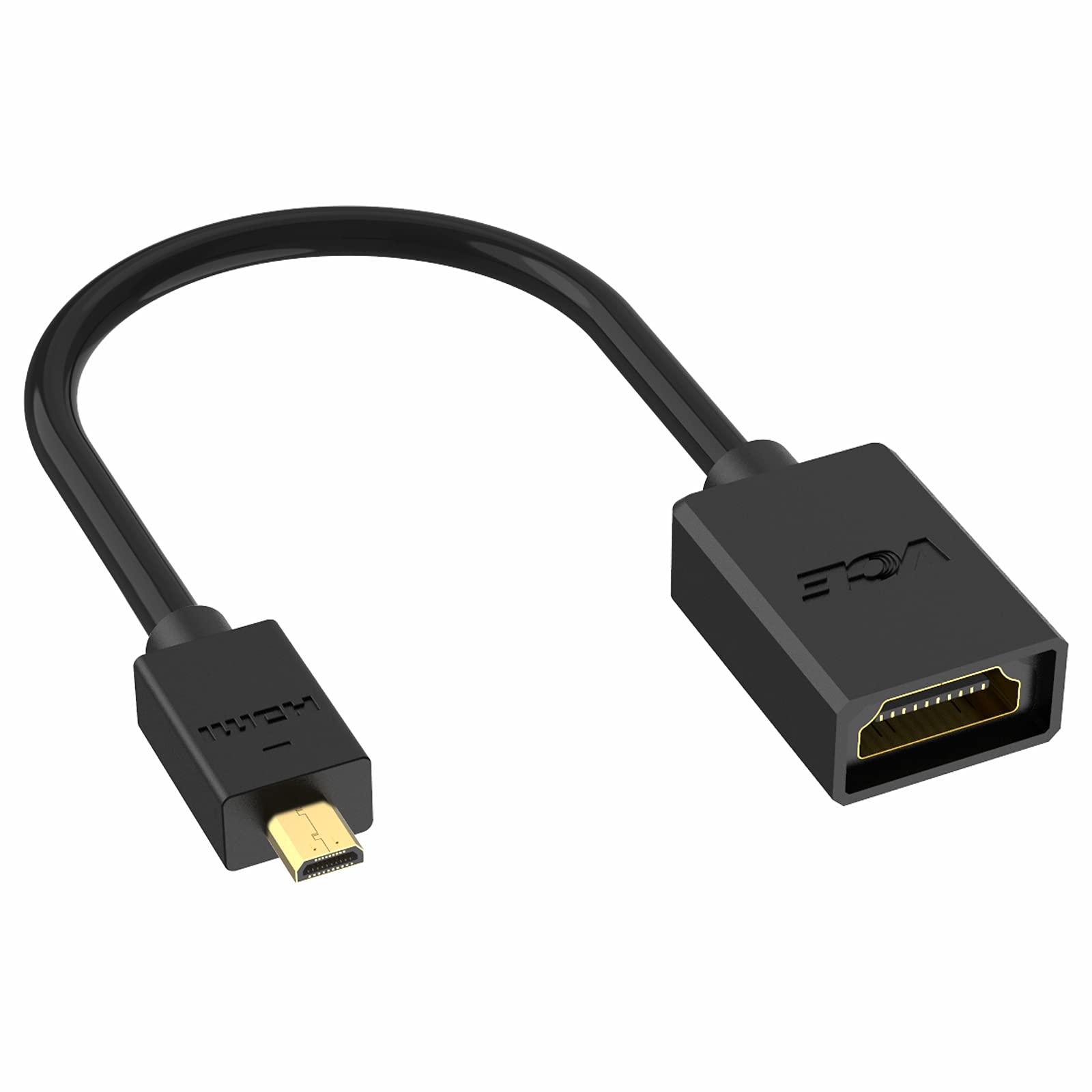 VCE Micro HDMI Male to HDMI Female Converter Adapter, Support 4K, 3D, Tablets, Cameras, Smart Phones, Raspberry Pi 4 and More