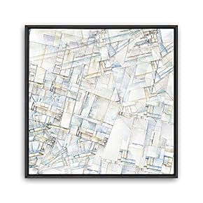 Framed Canvas Wall Art Leaves, Birds, Abstracts Canvas Prints Home Artwork Decoration for Living Room, Bedroom - 16x16 inches