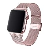 ENANYN Watch Band Compatible with Apple Watch Band 38mm 40mm 42mm 44mm Stainless Steel Replacement Band for Watch Series 1/2/3/4 (Rose Gold, 38mm/40mm)