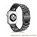 INFILAND for 42mm Band Series 1 Series 2, Stainless Steel Metal Replacement Strap Wrist Band for 42mm All Models, Black