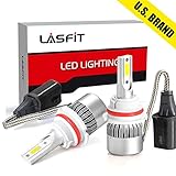 LASFIT 9004/HB1 LED Headlight Kits-Flip COB Chips-60W 7600LM 6000K-Dual Hi/Lo Beam Bulbs (Pack of 2)