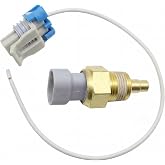 Powkos Engine Coolant Temperature Sensor 213-77 | Compatible with GM Chevy GMC Buick Oldsmobile C1500 K1500 Tahoe Impala Jimmy Yukon Regal 25037332 214-1026