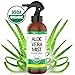 Aloe Vera Spray - USDA Organic Aloe Vera Gel for Sunburn Relief - Certified Spray Aloe for Healthy Skin, Hair & After SunBurn Relief - Made from Aloe Vera Juice Straight from the Plant [8oz Size]