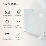 Devola Wifi Enabled Glass Panel Heater 500W White DVPW500WH view 3