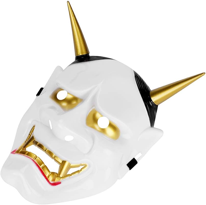 LONTG Halloween Mask Adults Devil Mask with Detachable Horns Demon Costume Mask Horror Scary Head Mask Fancy Dress Headwear Accessory Props for Masquerade Cosplay Theme Party Carnival(7 x8inch) - Image 4