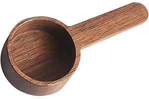 DOITOOL Black Walnut Wood Measuring Scoop Food-Grade Coffee Spoon for Filters Percolators Solid Retro