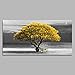 wall art for living room Decorations Photo Prints - panoramic black and white with yellow trees The moon scenery - Modern Home Decor The room Stretched and Framed Ready to Hang artwork 20X40inches