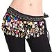 BellyLady Belly Dance Hip Scarf Skirt Wrap With Paillettes Christmas Gift Idea-Pink