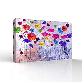 Wall26-Canvas Wall Art-Colorful Flower-Giclee Painting Wall Bedroom Living House Decoration Home Art - 12x18 inches