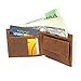 Men's Leather RFID Blocking Slim Fold Wallet Coin Pocket Bifold Wallet