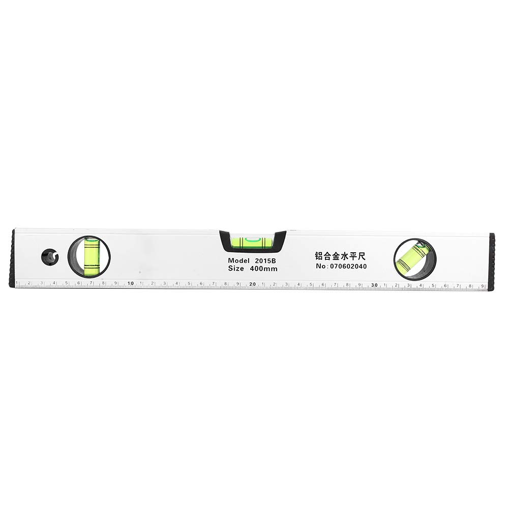 400Mm Spirit Level, High Precision Spirit Level,Magnetic Aluminum Bubble Ruler Spirit Level Alloy with Standard and Metric Rulers,180° Adjustable