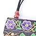 Vintage Embroidery Women Boho Mandala Messenger Bag Shoulder Bag (Purple Peony)