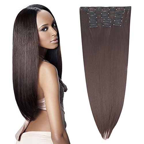 The Best 7pcs Clip in Hair Extension Placement Look Real Synthetic Hair Accessories for Women Fashion Seamless Elegant Wedding Long Bridal Hair Pieces Kit Cheap for Sale(4.6oz per set)