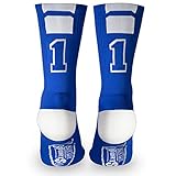 Custom Team Number Crew Socks | Athletic Socks by