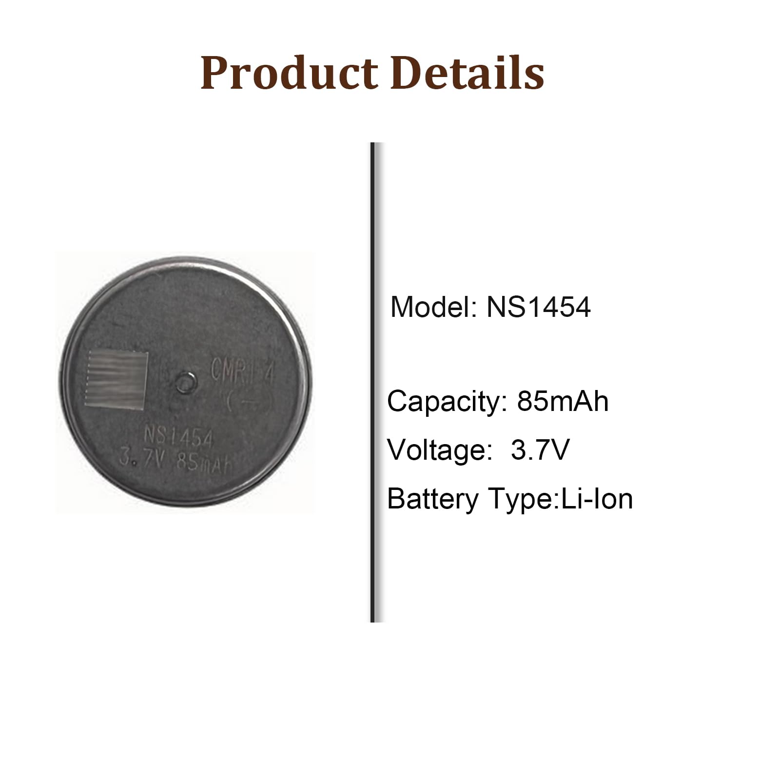 1PC HIGHAKKU NS1454 Ersatzakku kompatibel mit Samsung Galaxy Buds+ & Gear IconX 2018 Wireless Earphones, Wireless Earbuds 4
