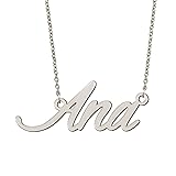 BYBWBL Ana Name Pendant Necklace Silver Color