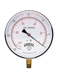 Inviernos PCT Series Acero Inoxidable 304 doble escala Contratista Medidor de presión, 1