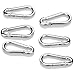 Homder 8 Pack Silver Spring Snap Hook Stainless Steel Snaps 304 Clip Keychain Jungle Fast Hang Outdoor Snap Clip,Holds up to 154lb/70KG(Max)