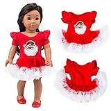 Wensltd Chirstmas Clothes Dress for 18 Inch American Girl Doll Accessory Girl Toy (Red)